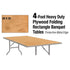 Chivari 48" x 30" (4 Foot) Rectangle Heavy Duty Plywood Folding Table TPLYRT4830MG-AX-T