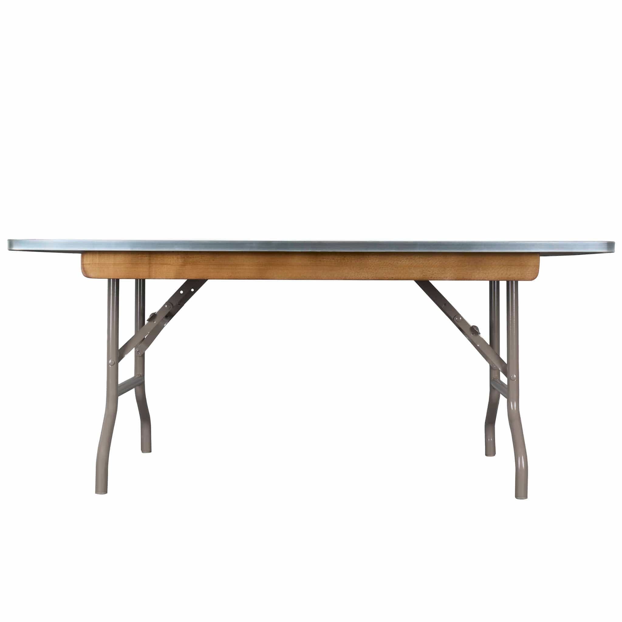 Chivari Kids 48" x 30" (4 Foot) Rectangle Plywood Folding Banquet Table TPLYRT4830MG-KID-AX-T