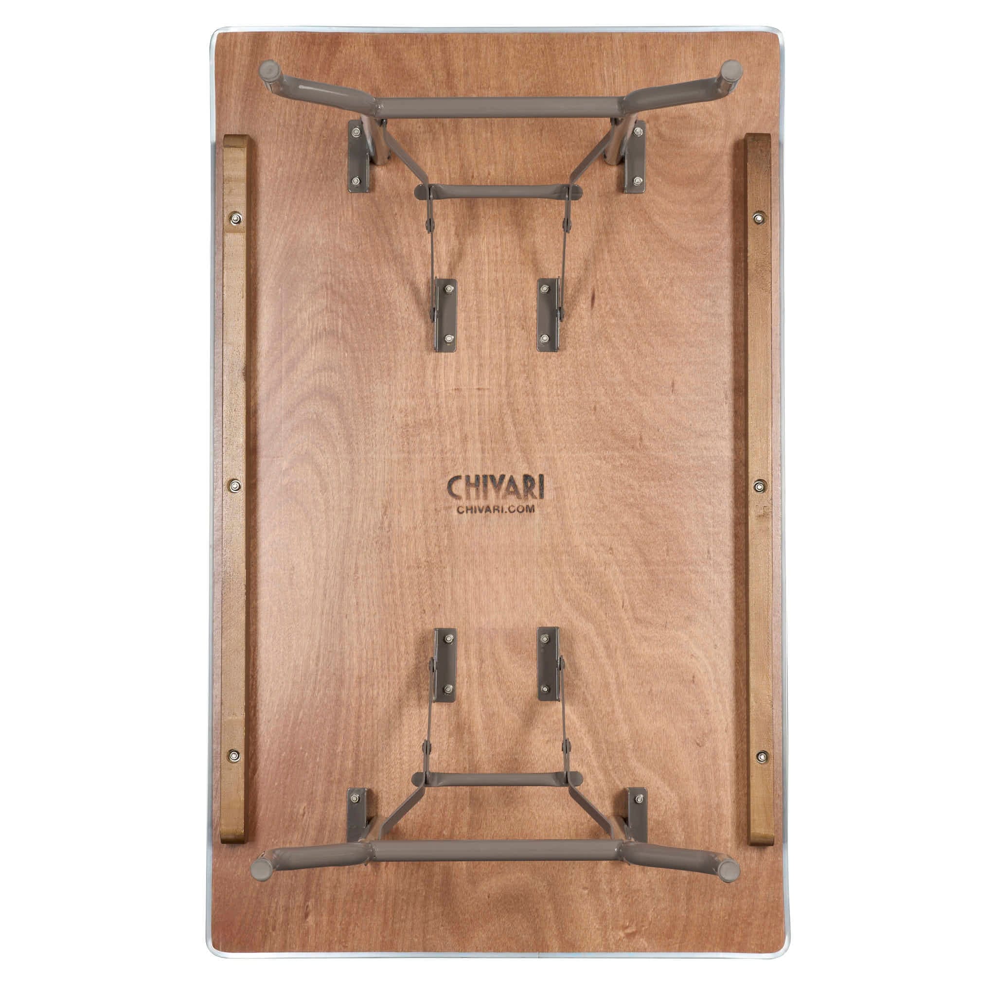 Chivari Kids 48" x 30" (4 Foot) Rectangle Plywood Folding Banquet Table TPLYRT4830MG-KID-AX-T