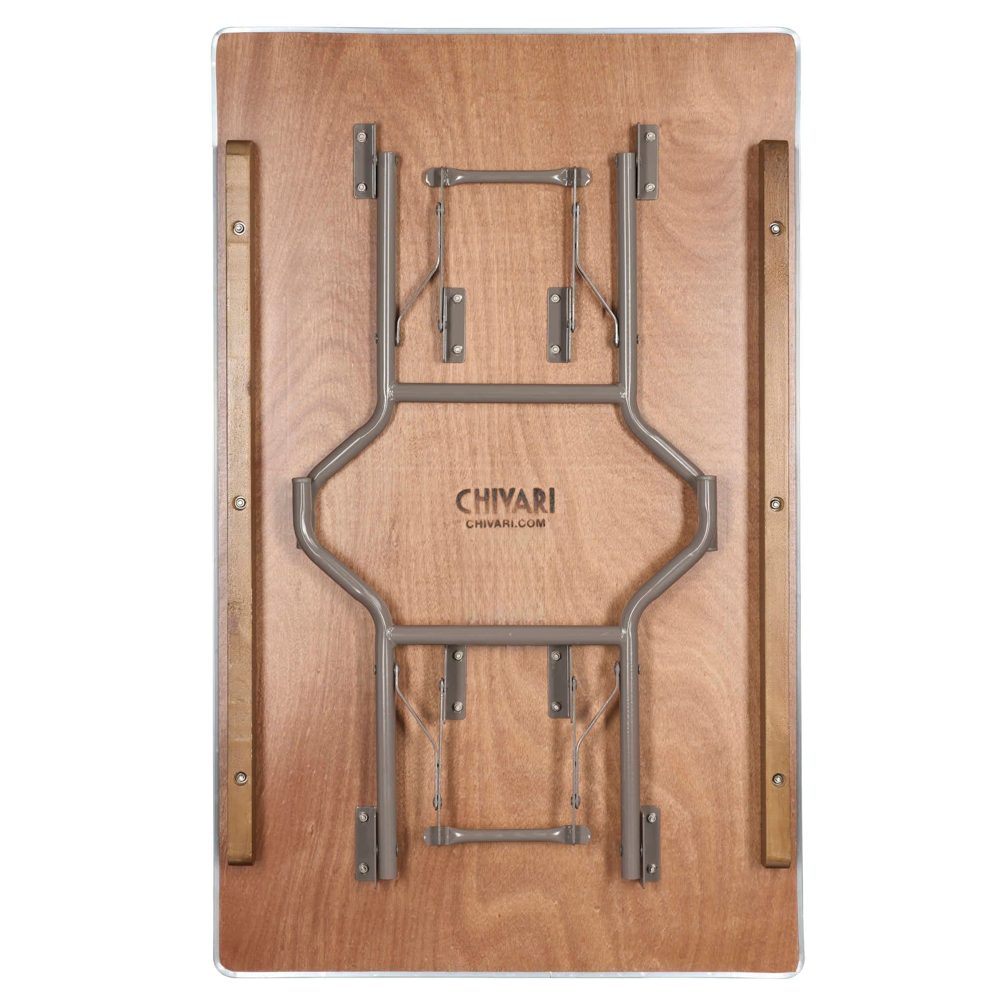 Chivari Kids 48" x 30" (4 Foot) Rectangle Plywood Folding Banquet Table TPLYRT4830MG-KID-AX-T