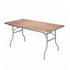 60" x 30" (5 Foot) Rectangle Heavy Duty Plywood Folding Table with Steel Skeleton™