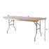 Chivari 72" x 30" (6 Foot) Rectangle Heavy Duty Plywood Folding Table TPLYRT7230M-AX-T