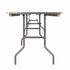 Chivari 72" x 48" (6 Foot) Rectangle Plywood Folding Table with Metal Edge TPLYRT7248MG-AX-T