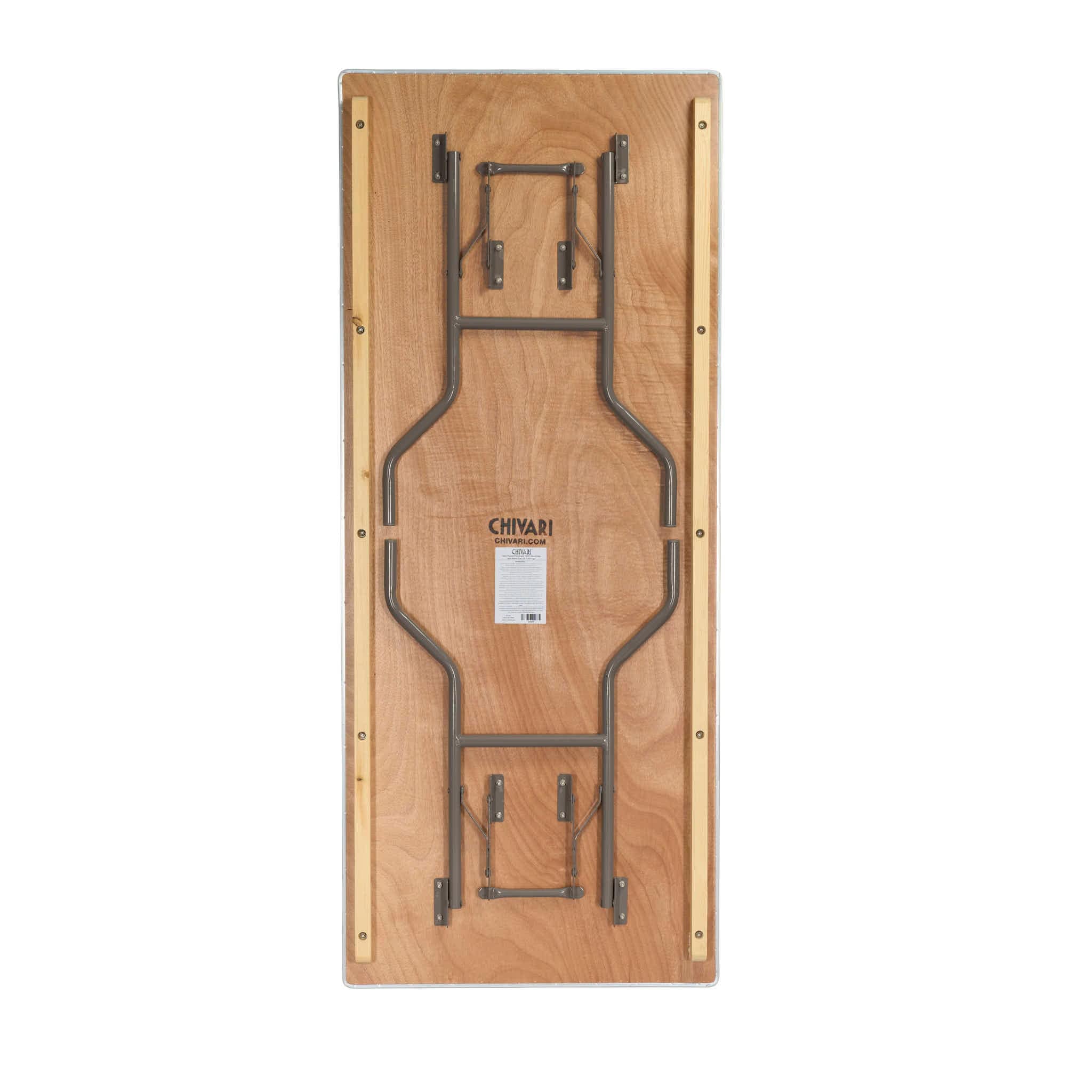 Chivari 72" x 30" (6 Foot) Rectangle Plywood Folding Table TPLYRT7230MG-AX-T
