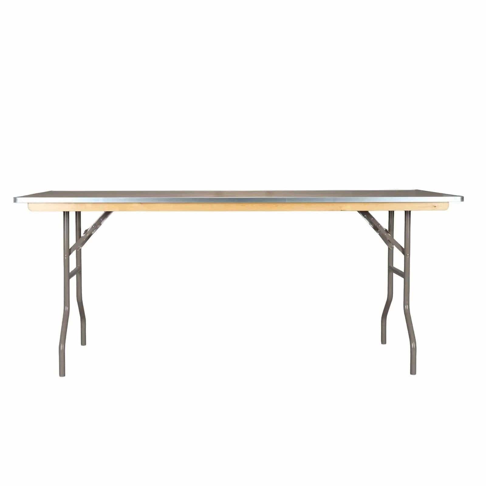 Chivari 72" x 30" (6 Foot) Rectangle Heavy Duty Plywood Folding Table TPLYRT7230VG-AX-T