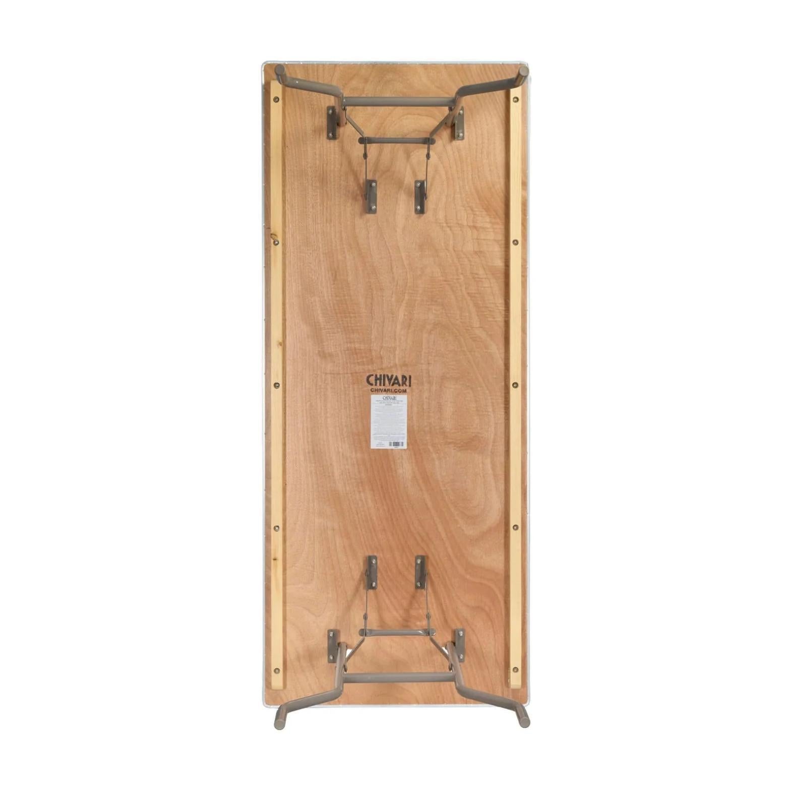 Chivari 72" x 30" (6 Foot) Rectangle Heavy Duty Plywood Folding Table TPLYRT7230VG-AX-T