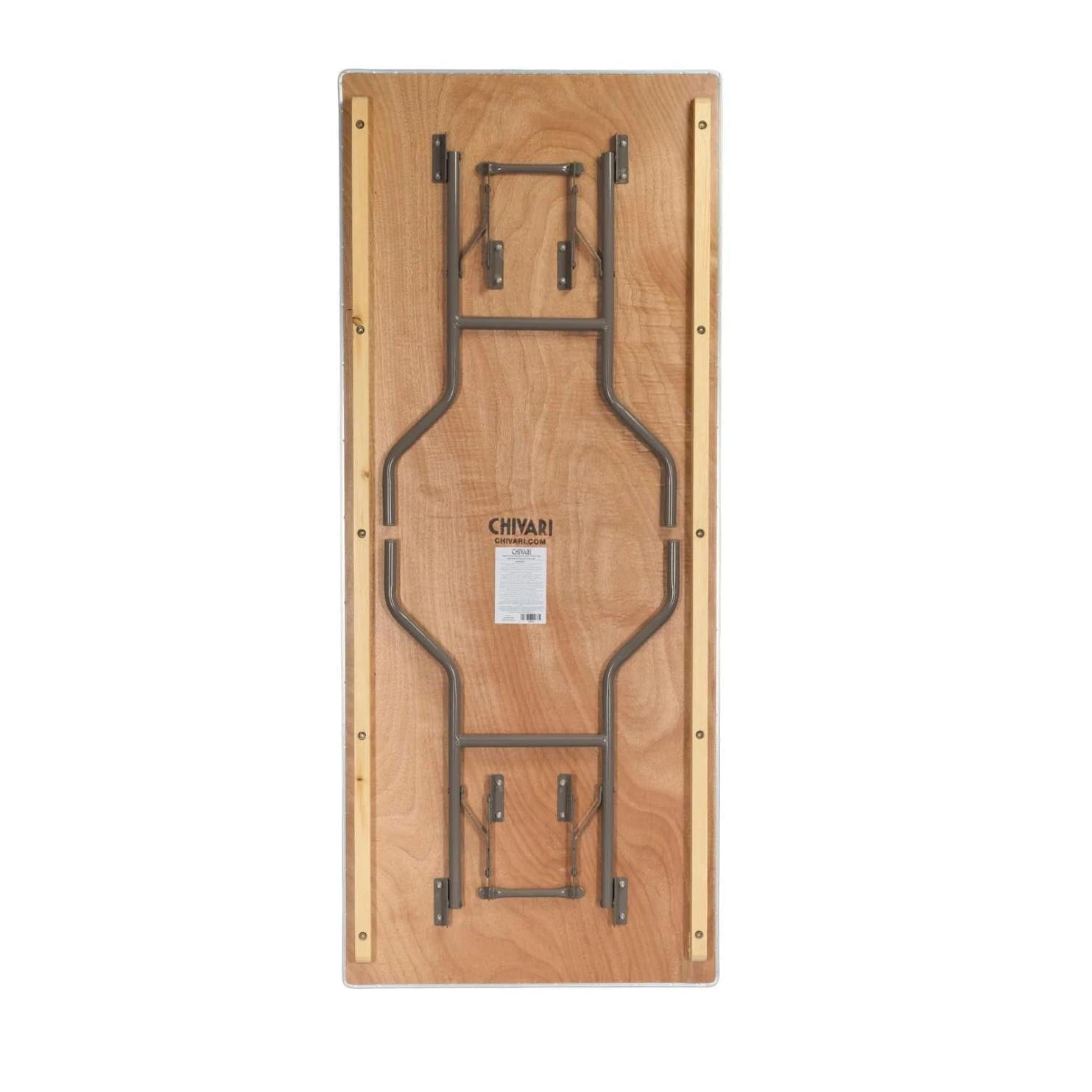 Chivari 72" x 30" (6 Foot) Rectangle Heavy Duty Plywood Folding Table TPLYRT7230VG-AX-T