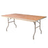 Chivari 72" x 36" (6 Foot) Rectangle Plywood Folding Table with Metal Edge TPLYRT7236MG-AX-T