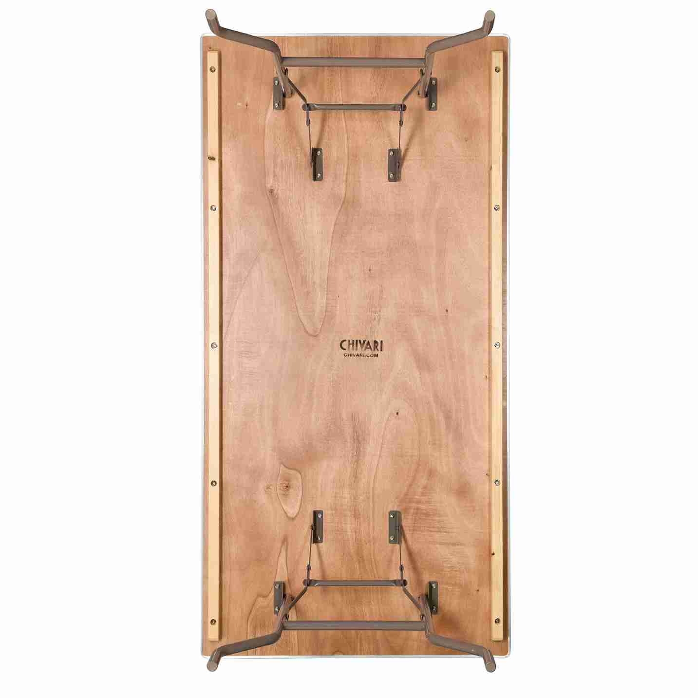 Chivari 72" x 36" (6 Foot) Rectangle Plywood Folding Table with Metal Edge TPLYRT7236MG-AX-T
