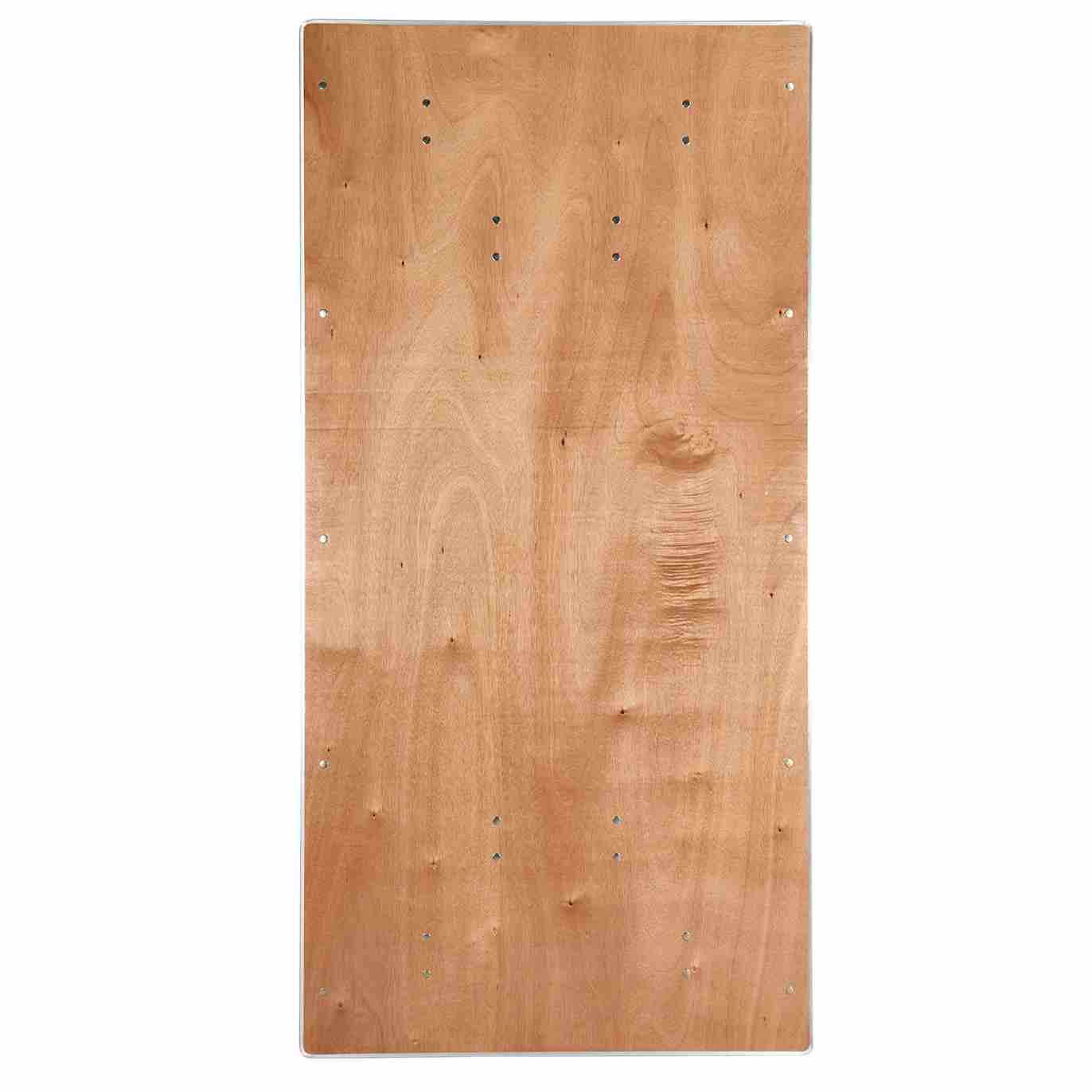 Chivari 72" x 36" (6 Foot) Rectangle Plywood Folding Table with Metal Edge TPLYRT7236MG-AX-T