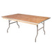 Chivari 72" x 42" (6 Foot) Rectangle Plywood Folding Table with Metal Edge TPLYRT7242MG-AX-T