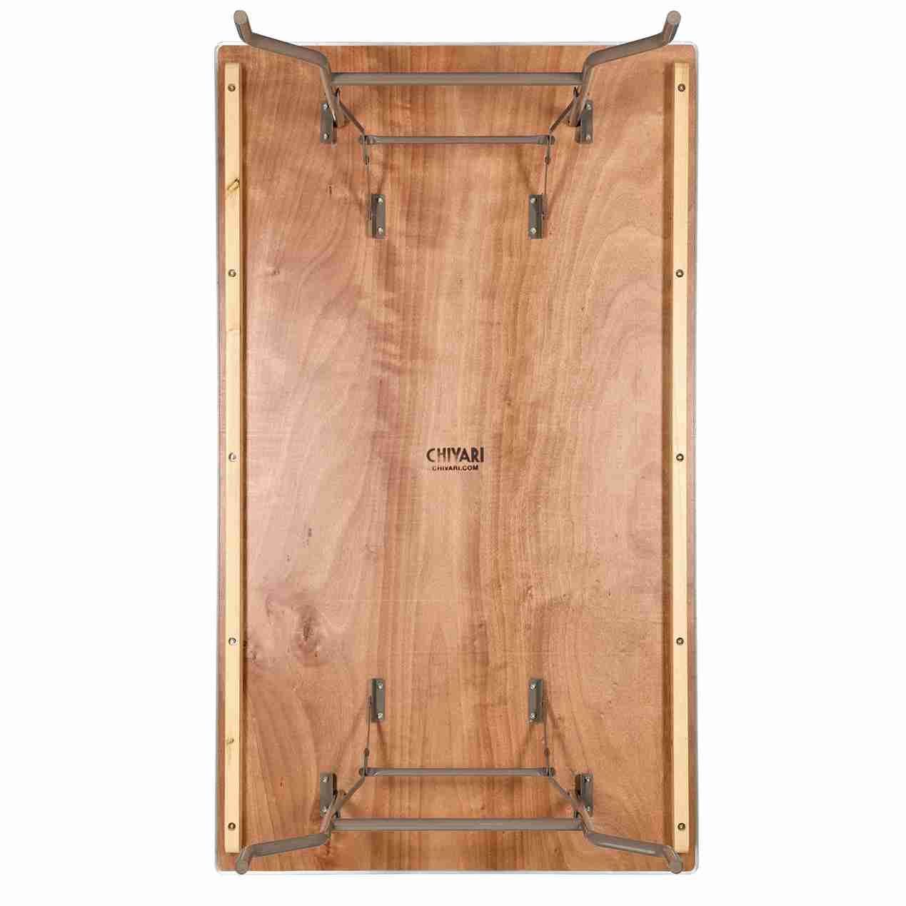 Chivari 72" x 42" (6 Foot) Rectangle Plywood Folding Table with Metal Edge TPLYRT7242MG-AX-T