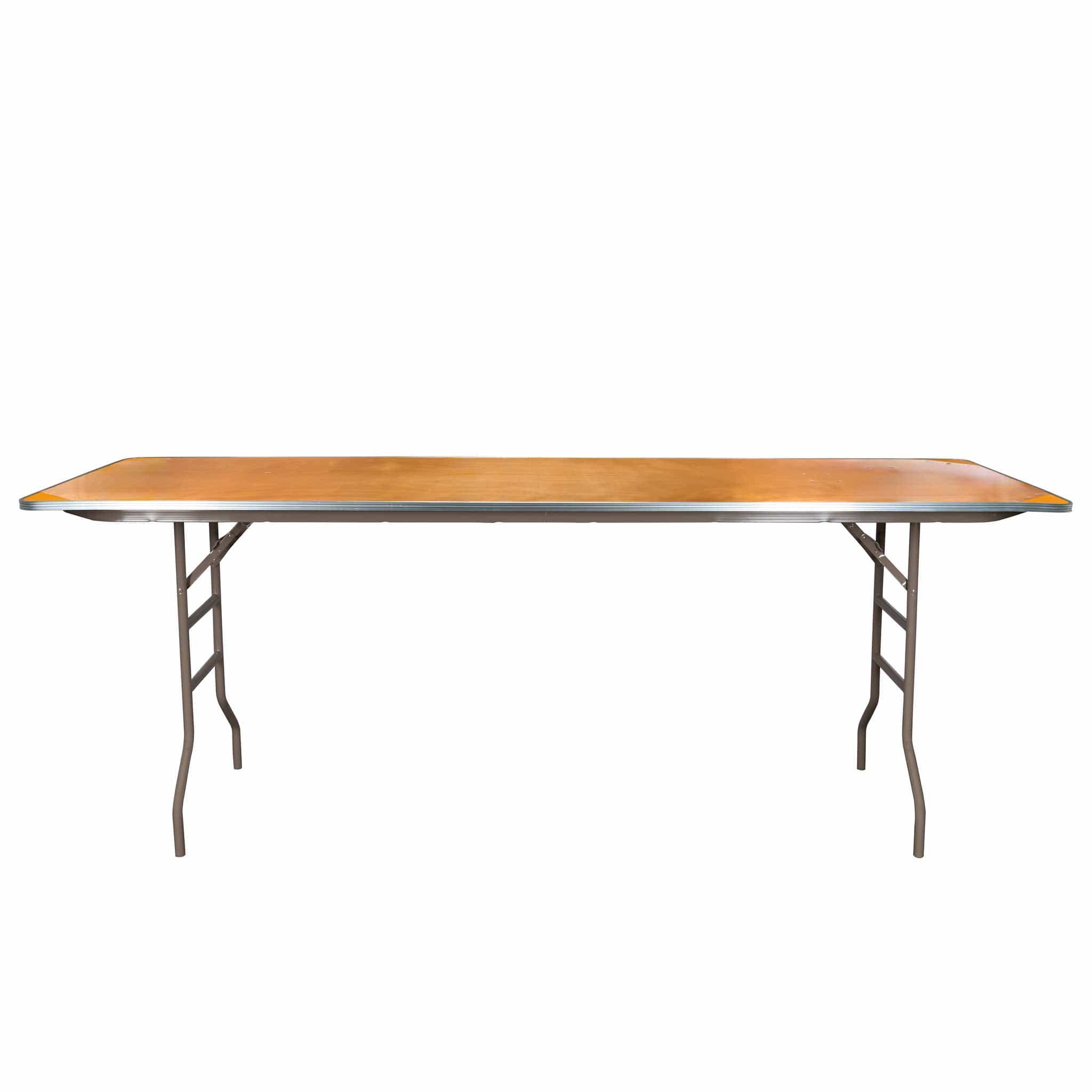Chivari 96" x 30" (8 Foot) Kitchen Prep Folding Table with Steel Skeleton™ TPLYRT9630M-KCH-AX-T