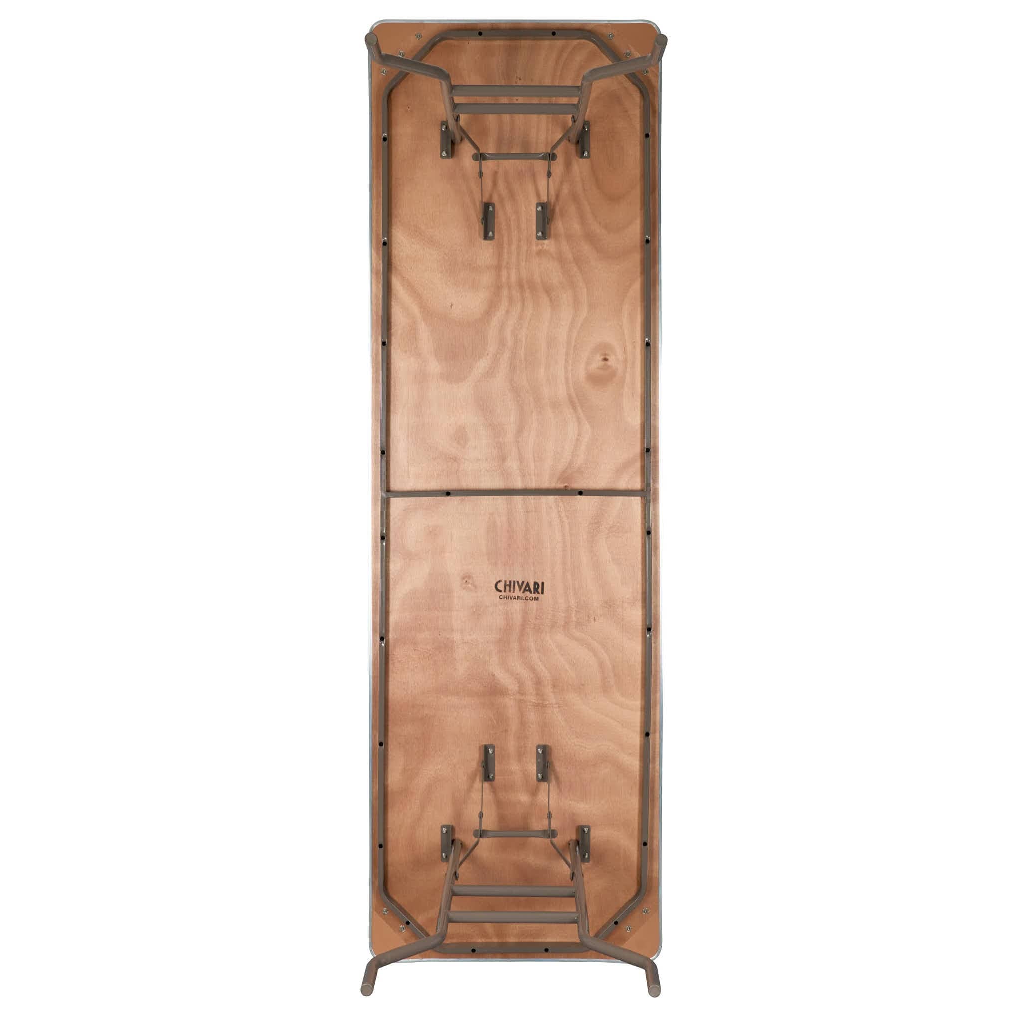 Chivari 96" x 30" (8 Foot) Kitchen Prep Folding Table with Steel Skeleton™ TPLYRT9630M-KCH-AX-T