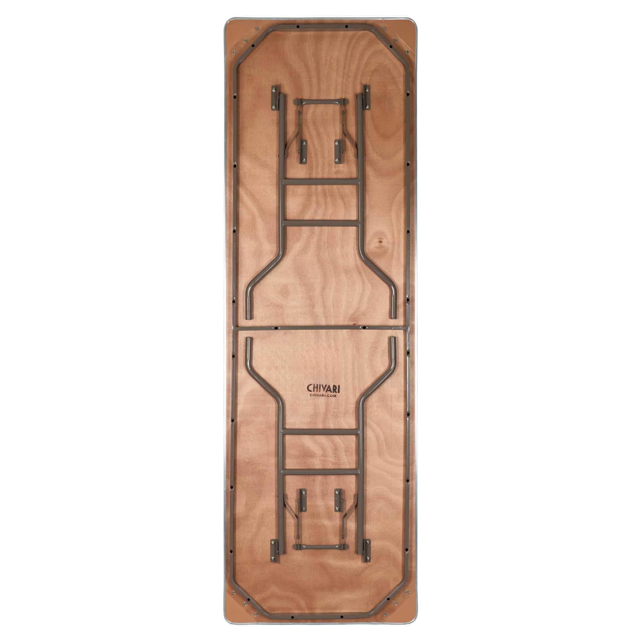 Chivari 96" x 30" (8 Foot) Kitchen Prep Folding Table with Steel Skeleton™ TPLYRT9630M-KCH-AX-T