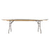 96" x 30" (8 Foot) Rectangular Heavy Duty Plywood Folding Banquet Table with Warm Gray Legs