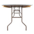 96" x 30" (8 Foot) Rectangular Heavy Duty Plywood Folding Banquet Table with Warm Gray Legs