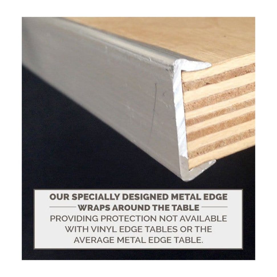 Chivari Natural Square 48" x 48" (4') Heavy Duty Plywood Folding Table with Warm Gray Legs TPLYSQ48MG-AX-T