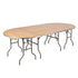 Chivari One Square 60" Plywood Table with 2 Half Round 60" Tables Metal Edge TPLYSQ60RD60MG-KIT-AX