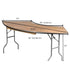 Chivari 84" x 30" (7 Foot) Serpentine Heavy Duty Plywood Folding Table TPLYSRP84M-AX-T
