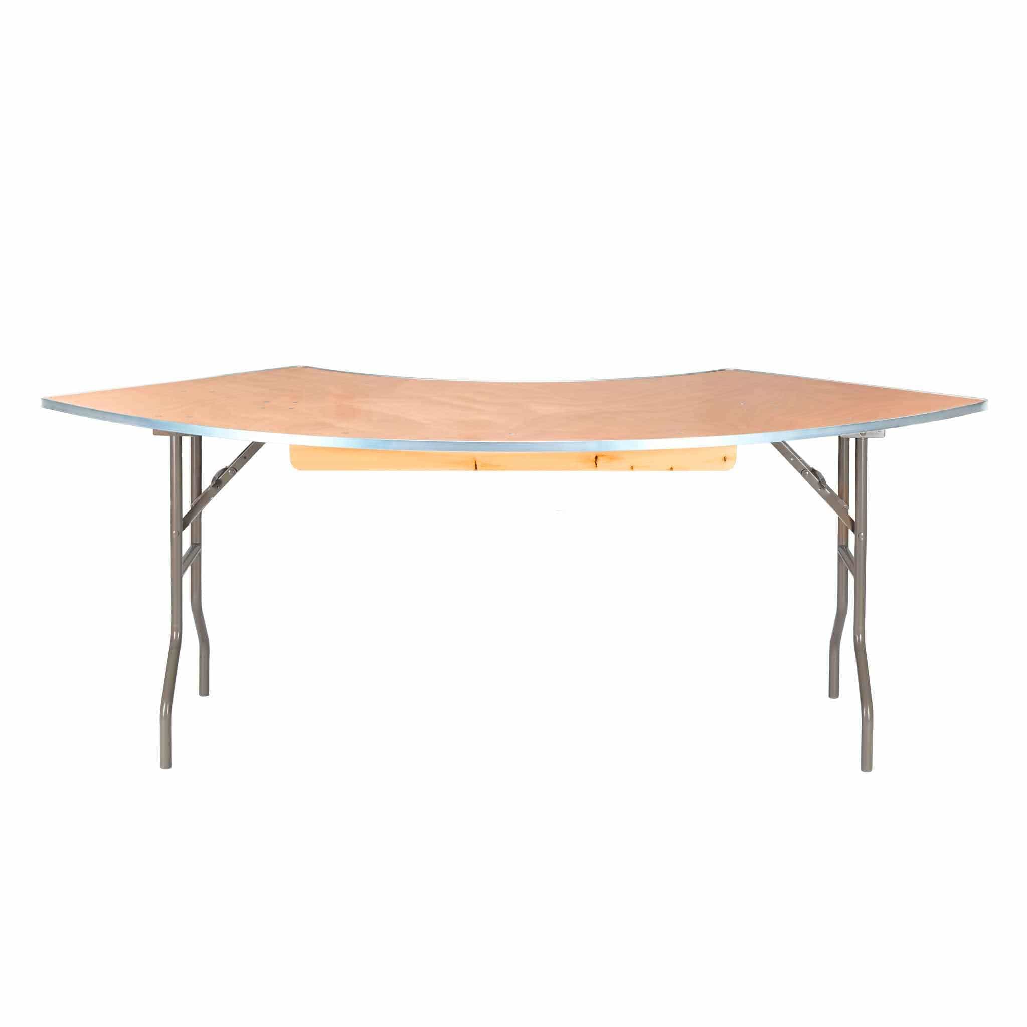 Chivari 7 Foot (84"x30") Serpentine Plywood Table and Bar Top TPLYSRP84-BAR-KT-AX