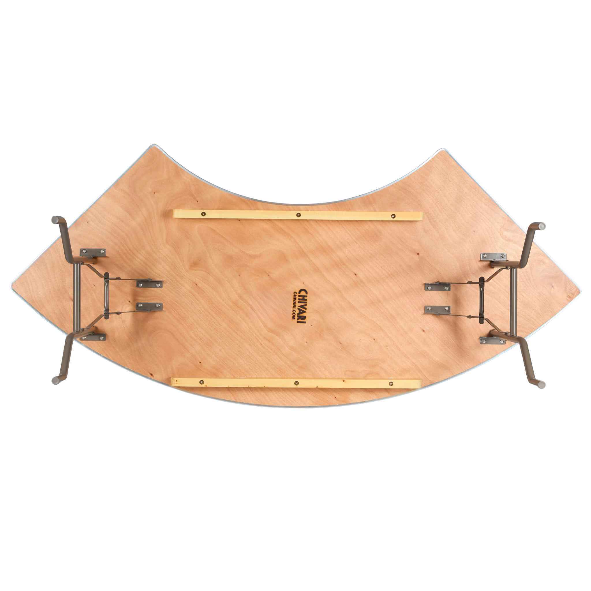 Chivari 7 Foot (84"x30") Serpentine Plywood Table and Bar Top TPLYSRP84-BAR-KT-AX