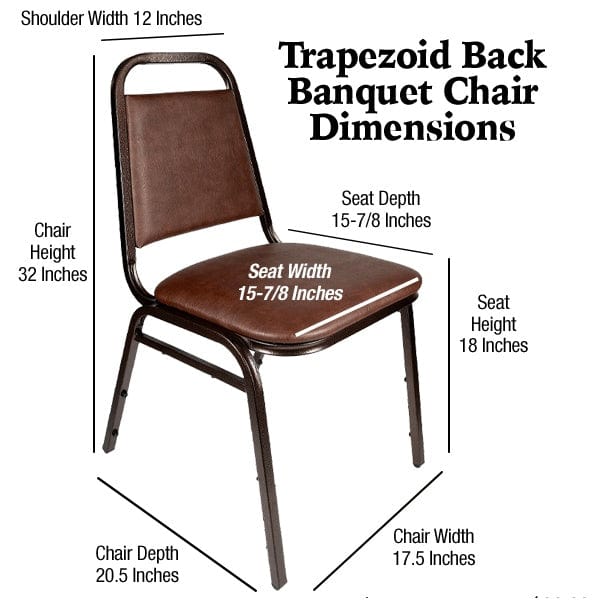Chivari Burgundy Fabric Gold Vein Steel Frame Trapezoid Back 34" Banquet Chair CQTFBU4-ZF-T