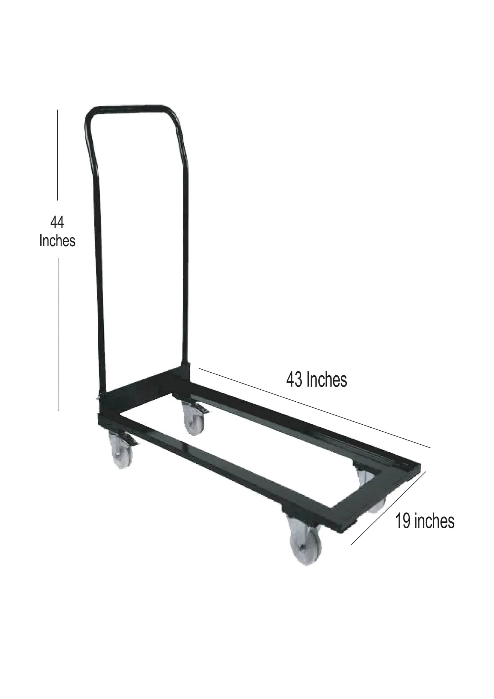 Chivari Steel Folding Chair Cart for Poly & Resin Folding Chairs CART100-AX-T