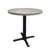 Chivari 27.4" Round Restaurant Table Cement Gray Top with Black Cross Base TRTRD27R-CGRY-KT3