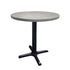 Chivari 27.4" Round Restaurant Table Cement Gray Top with Black Cross Base TRTRD27R-CGRY-KT3