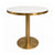 Chivari 30" Round Marble Top Restaurant Table with Gold Round Base TRTRD30MB-1-KT5