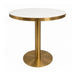 Chivari 30" Round Marble Top Restaurant Table with Gold Round Base TRTRD30MB-1-KT5