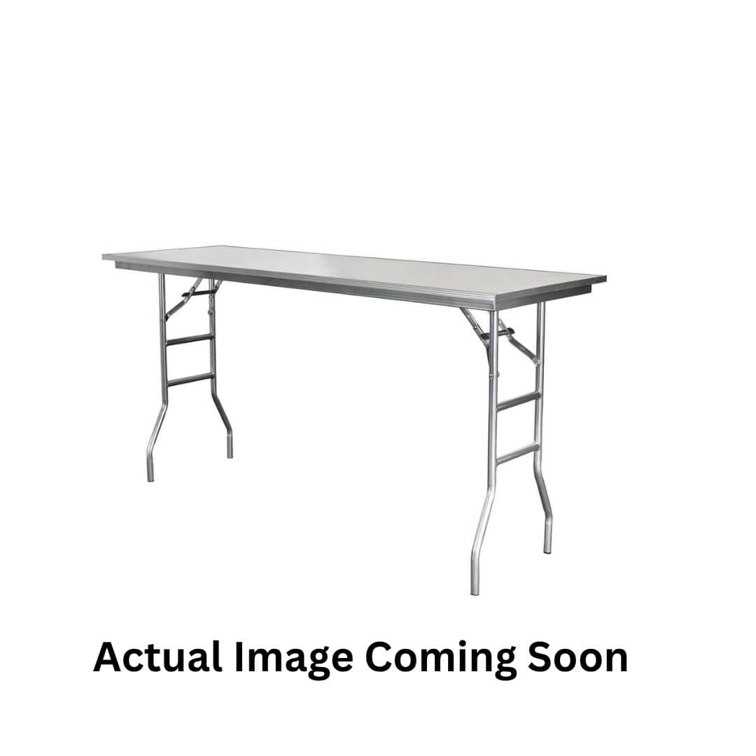 Chivari 48" x 24" (4 Foot) Stainless Steel Kitchen Prep Folding Table with Steel Skeleton TSTNRT4824-AX
