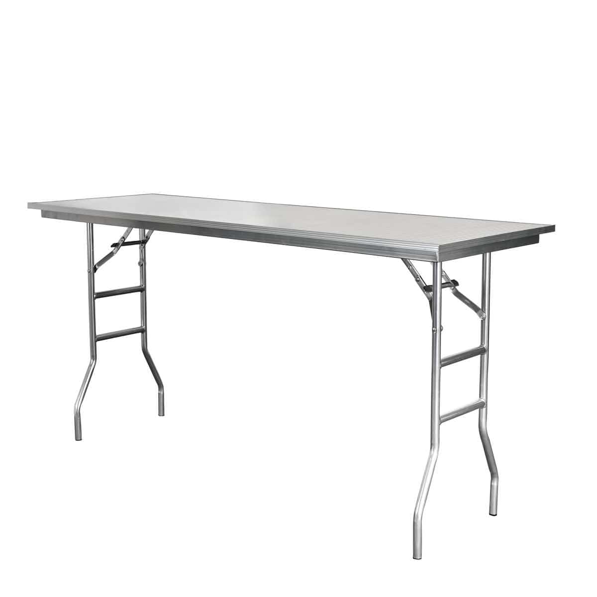 Chivari 72" x 24" (6 Foot) Stainless Steel Kitchen Prep Folding Table with Steel Skeleton TSTNRT7224-AX