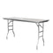 Chivari 72" x 24" (6 Foot) Stainless Steel Kitchen Prep Folding Table with Steel Skeleton™ TSTNRT7224-AX