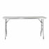 Chivari 72" x 24" (6 Foot) Stainless Steel Kitchen Prep Folding Table with Steel Skeleton™ TSTNRT7224-AX