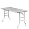 Chivari 72" x 30" (6 Foot) Stainless Steel Counter Height Buffet Folding Table with Steel Skeleton™ TSTNRT7230-AX