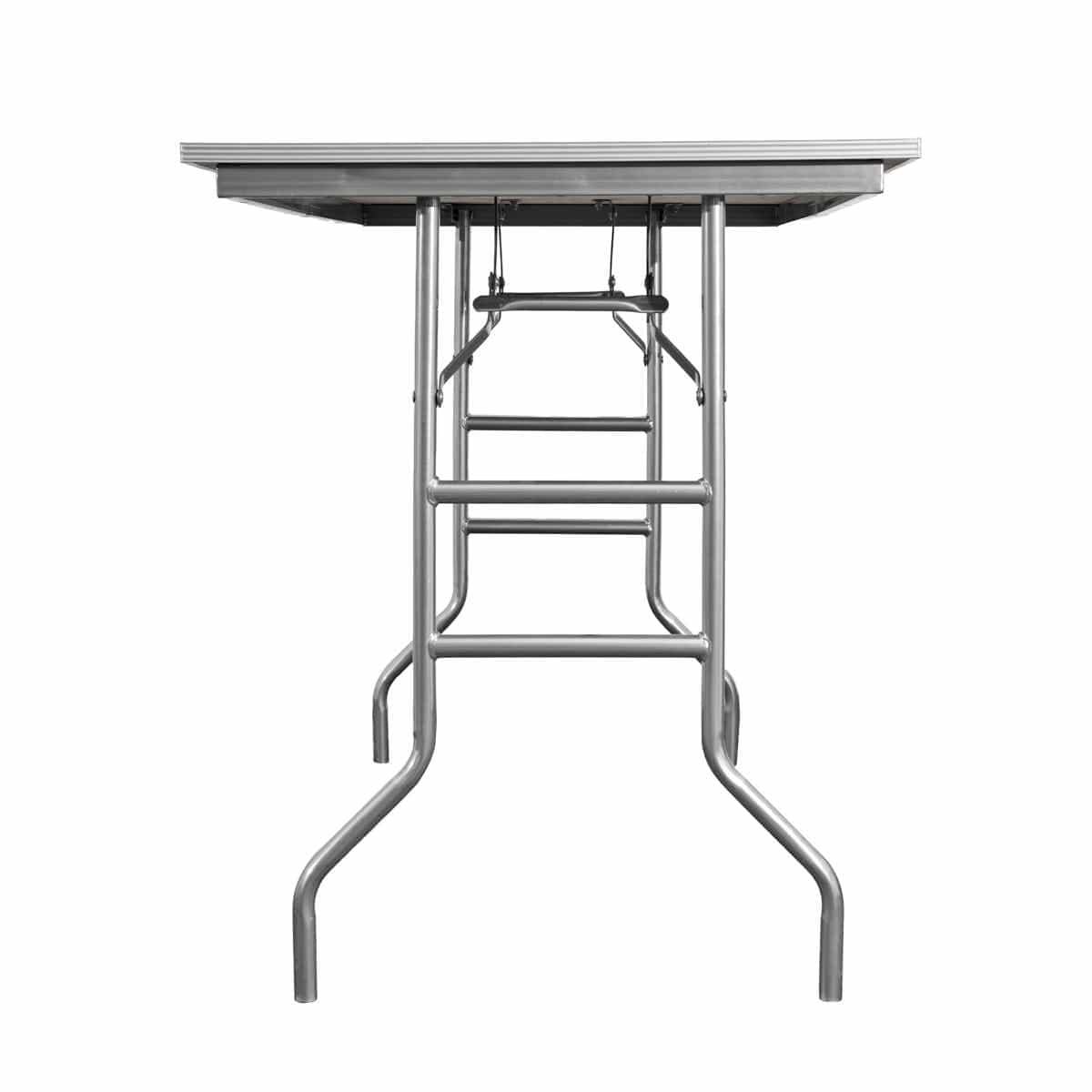 Chivari 72" x 30" (6 Foot) Stainless Steel Kitchen Prep Folding Table with Steel Skeleton TSTNRT7230-AX
