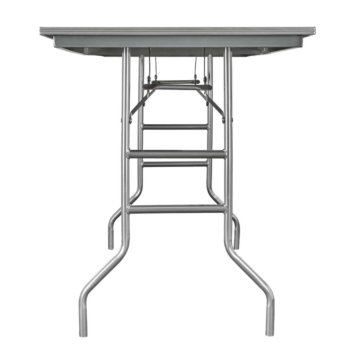 Chivari 96" x 30" (8 Foot) Stainless Steel Kitchen Prep Folding Table with Steel Skeleton™ TSTNRT9630-AX