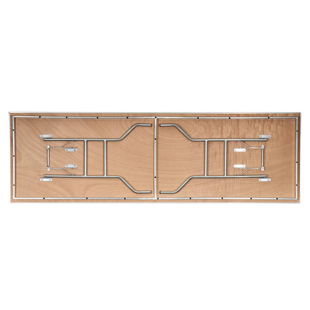 Chivari 96" x 30" (8 Foot) Stainless Steel Kitchen Prep Folding Table with Steel Skeleton™ TSTNRT9630-AX