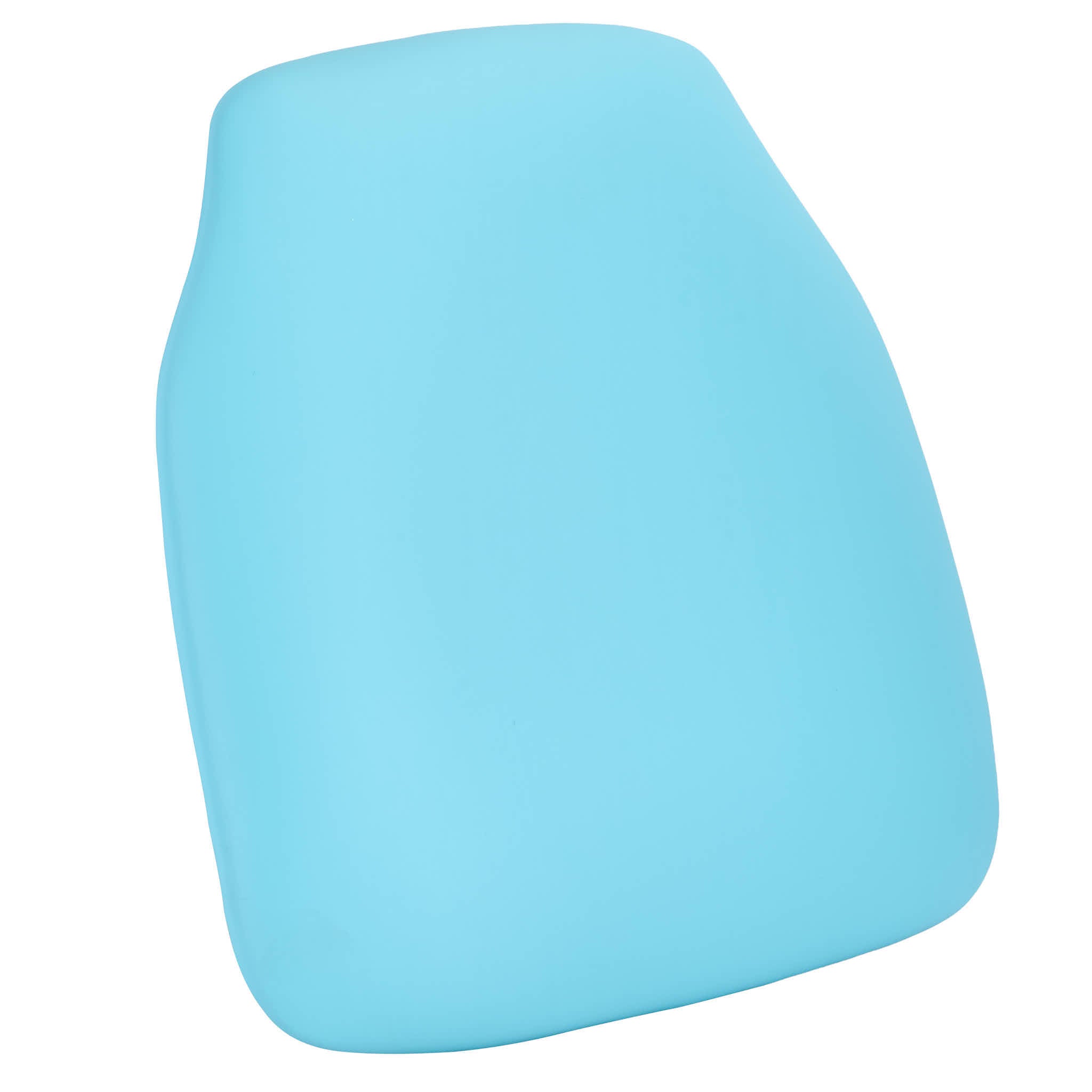 Chivari Turquoise Blue Vinyl Panel Back Chiavari Cushion with SlipNot™ Technology CUSHPANVINTB-SPNT-AX