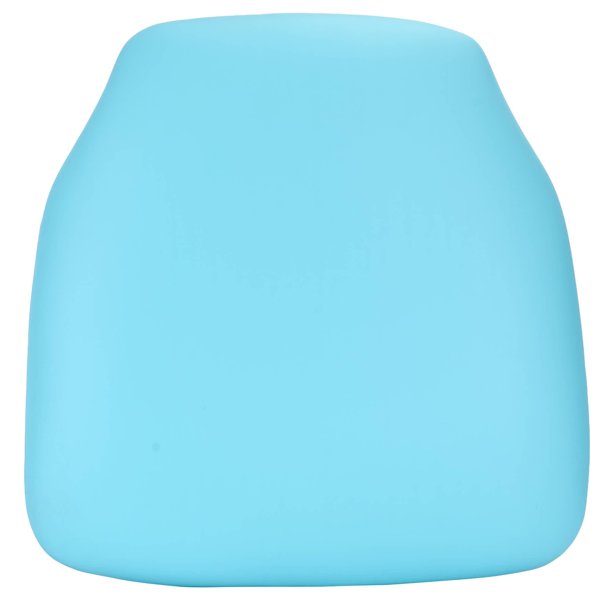 Chivari Turquoise Blue Vinyl Panel Back Chiavari Cushion with SlipNot™ Technology CUSHPANVINTB-SPNT-AX