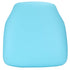 Turquoise Blue Vinyl Panel Back Chiavari Cushion with SlipNot™ Technology