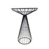 Black Wire Cocktail Table with 32” Round Black Top and Durable Black Iron Base