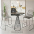 Chivari Black Wire Cocktail Table with 32” Round Black Top and Durable Black Steel Base TWR32BLK-BLK-KT