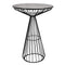 Chivari Black Wire Cocktail Table with 32” Round Black Top and Durable Black Steel Base TWR32BLK-BLK-KT