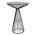 Chivari Black Wire Cocktail Table with 32” Round Black Top and Durable Black Steel Base TWR32BLK-BLK-KT