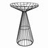 Chivari Black Wire Cocktail Table with 32” Round Black Top and Durable Black Steel Base TWR32BLK-BLK-KT