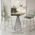 Chivari Black Wire Cocktail Table with 32" Round Gold Top and Sleek Black Steel Base TWR32BLK-GLD-KT