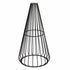 Chivari Black Wire Cocktail Table with 32" Round Gold Top and Sleek Black Steel Base TWR32BLK-GLD-KT